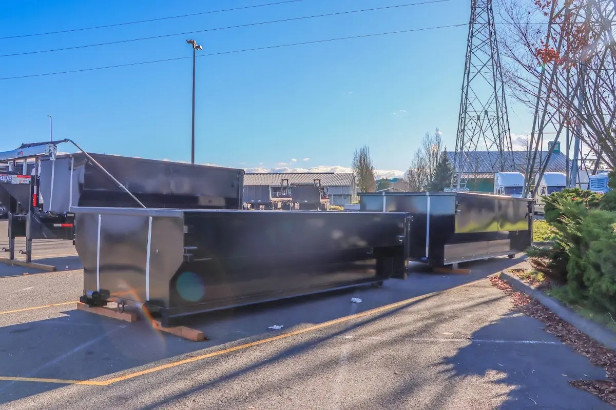 Roll-off dumpster ready for waste disposal at job site for Roofing Dumpster Rental in Skippack
